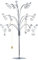 HOHIYA 20 Inch Jewellery Tree Stand Necklace Holder Organiser Ornament Bauble Display Stand for Birthday Christmas Monther Day Party Home Gift Chrome Silver