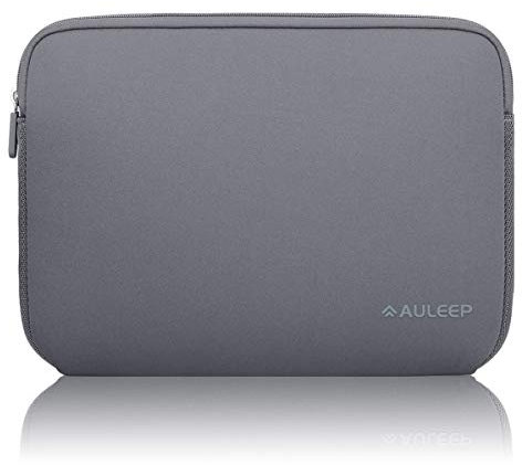 AULEEP Laptop Sleeves, 13-14 Inch Neoprene Notebook Computer Pocket Tablet Carrying sleeve/Water-Resistant compatible laptop sleeve for Acer/Asus/Dell/Lenovo/HP, Grey
