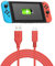 FYOUNG 10Ft/3M Type-C Fast Charging Cable for Nintendo Switch 2/Lite/OLED, Long Charger Cord for PS5/PS5 PRO DualSense Controller/Xbox Series X S Controller/Mobile Phone and Other USB C Devices (Red)