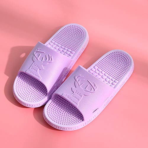 Infradito Uomo Estivo Comodi Sandali,Paio di Sandali da Massaggio, Interni silenziosi e Antiscivolo, arredo Bagno-Viola_38-39