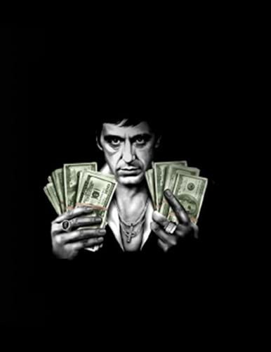 Notebook, Scarface Money with 100 pages of college rule paper