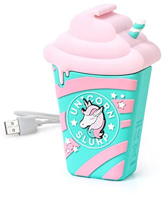 Legami - Caricabatteria Portatile, My Super Power, Batteria Ricaricabile, 8,8x10,6 cm, Tema Unicorn, Cavo di Ricarica USB/Micro USB per il Power Bank Incluso in 4h, Capacità 4800 mAh