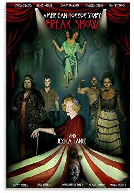AHS Freak Show Poster American Horror Story Poster Prints auf Leinwand Home Wall Decor Picture Print Modern Family Bedroom Decor Poster 50 x 75 cm