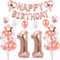 HCRXVV Rosegold 11 Geburtstag Mädchen Party Deko Set 11.Luftballons Geburtstag Teenager Mädchen Happy Birthday Girlande Geburtstagsdeko für 11 Jahre Geburtstagsluftballons