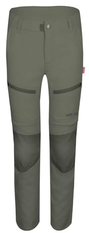 Trollkids Kids Nordfjord Zip-Off Pants Slim Fit 134, Clay Green
