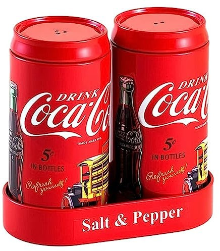 The Tin Box Company Coca-Cola Salt & Pepper Set with Holder