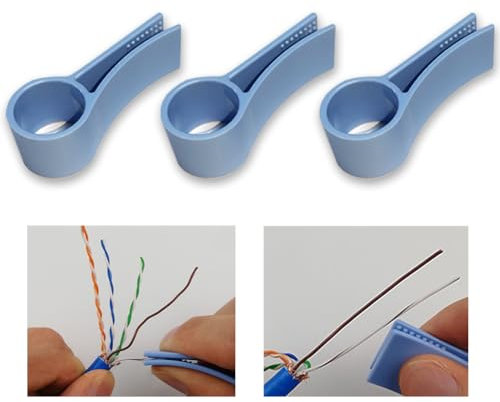 Network Cable Untwist Tool, Engineer Wire Straightener for CAT5/CAT5e/CAT6/CAT7 Wires Pair Separator Tools Quickly & Easily Untwists (3)