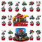 25pcs Blaze and the Monster Machines Birthday Decorations with 1pcs Cake Topper, 24pcs Blaze Cupcake Toppers for Blaze and the Monster Machines Party Supplies