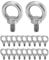 QWORK 20 Pezzi M8 Bulloni ad Occhiello, M8 Bullone per Sollevamento Filettato Maschio Acciaio Inossidabile 304 per Sollevamento Vivente (120KG)