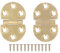 Charnière en laiton à bord rond, 2 charnières en cuivre à 180 degrés avec mini charnière à rabat à vis pour table pliable, 47 x 30 mm