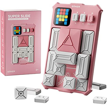 GiiKER Super Slide Puzzle Games, Original 500+ Challenges Brain Teaser Puzzle, Toys for Kids Teens, Travel Games Birthday Gifts Easter Basket Stuffers for Boys Girls, Activities for Road Trips