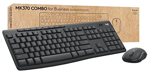 Logitech MK370 Combo for Business, Wireless Full-Size Keyboard and Wireless Mouse, Secure Logi Bolt USB Receiver, Bluetooth, Globally Certified Windows/Mac/Chrome, Linux - Graphite
