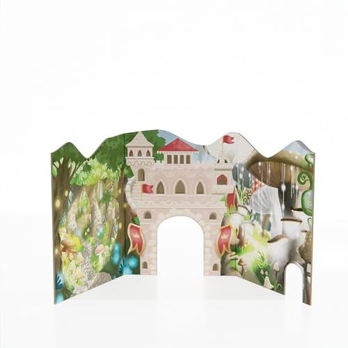 Adventures Unfold - Aufklapp Abenteuer - Zauberwald und Schloss für Deine Einhörner, Prinzessinen und Tierfiguren. Das Puppenhaus für unterwegs.