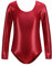 Odizli Turnanzug Mädchen Langarm Kinder U Rücken Metallic Glitzer Gymnastikanzug Ballett Trikot Body Leotard Tanzbody Ballettanzug Balletttrikot Eiskunstlauf Ballerina Ballettkleidung Rot 9-10 Jahre