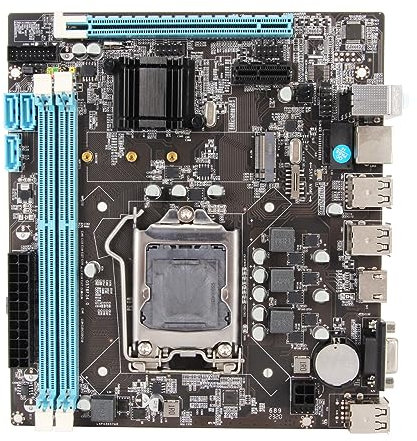 Bewinner M-ATX LGA 1155 Motherboard with Dual DDR3, M.2 NVMe NGFF, 3 Phase Power, HD VGA Output, 6 USB 2.0, 3 SATA2.0