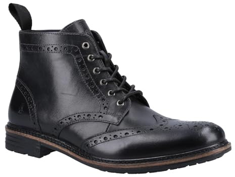 Hush Puppies Men's Joshua Brogue Boots, Schwarz, 42 EU
