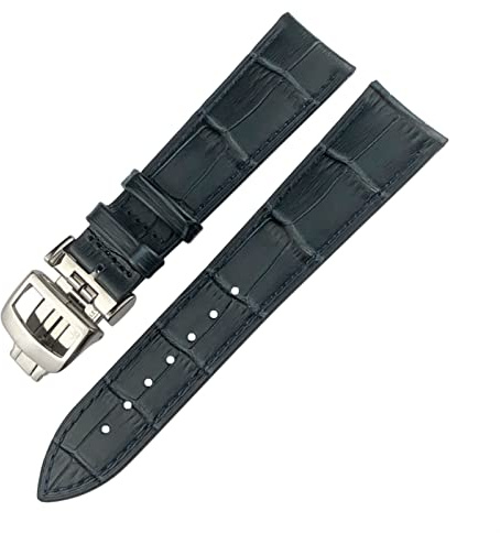 ORKDFJ 20mm 21mm Rindsleder Uhrenarmband Für Jaeger LeCoultre Master Uhrenarmband Weiche Schwarz Braun Blau Leder Armbänder Faltschließe
