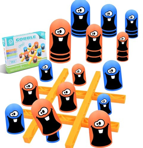 Bukezudang Tic Tac Toe Spielzeuge, Big Eat Small Game Eltern Kind, Klassisches Familien Brettspiel, Eltern-Kind Interaktives Frühpädagogisches Spielzeug für Kinder