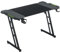 XMTECH 120 x 60cm Gaming Tisch, Z-Frame Gaming Schreibtisch mit RGB LED, Computertisch mit Kohlefaseroberfläche, Ergonomischer PC Tisch mit Kopfhörerhaken und Getränkehalter, Schwarz