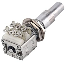 Toyvian Bass Potentiometer Mit Mittelrastung Hochwertiger Ersatz Für Elektrische Gitarren Und Bässe Langlebig Für Lautstärke Und Klangregelung