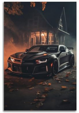 HAYZE Camaro Rennwagen-Poster, Motiv: Supersportwagen, dekoratives Leinwandbild, Wand- und Kunstposter, Gemälde, 30 x 45 cm