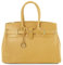 Tuscany Leather TL Bag - Handtasche aus Leder mit Goldfarbenen Beschläge (Pastell Gelb)