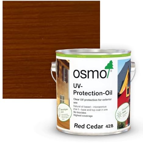 Osmo UV Protection Oil Tints, Biocide Free (750ml, 428, Red Cedar)
