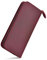 Leather Fountain Pen Case, Crazy Horse Leather Wine Color, 3 Divided Slots, Zippered Pen Case Pouch, Handmade Display Holder for Rollerball Pen