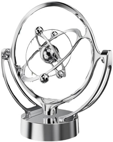 Figura de Movimiento Perpetuo Eléctrico | Gadget Orbital de Arte Cinético | Juguete Educativo de Ciencia Física para Decoración de Escritorio
