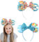 Eterspr 2 Pièces Oreilles de Souris Bandeaux, Noeud à Paillettes pour Filles et Femmes, Accessoires de Mascarade pour Adultes et Enfants