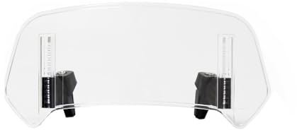 POIBNZ Motorrad Windabweiser Windschild für Piaggio Beverly 400 2008-2023, Einstellbare Höhe Clip-on Windschutzscheiben Verlängerung Spoiler, Verdicken Motorrad Luftabweiser,Small-Transparent