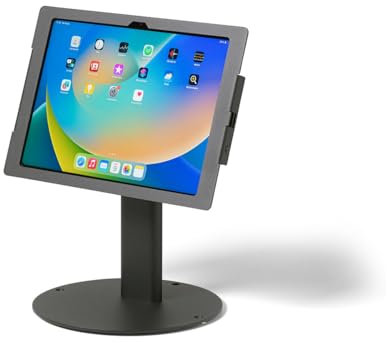 Tabdoq Soporte Independiente iPad Lite | Seguro, Giratorio e inclinable de tabletas | Base con Peso para mostradores y escritorios | iPad 10.ª generación (2022) y 11.ª generación A16 (2025) | Negro