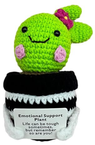 Muñeca de cactus de ganchillo | Muñeca de ganchillo emocional , herramienta de decoración y elástica hecha a mano para Navidad, cumpleaños, Pascua, San Valentín y Einwe