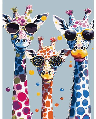 feelive Peinture Numero pour Adulte, Cerf DIY Peinture Numero d'art Acrylique pour Adultes Débutants Facile sur Toile 30×40 cm avec Peintures et Pinceaux(sans Cadre)