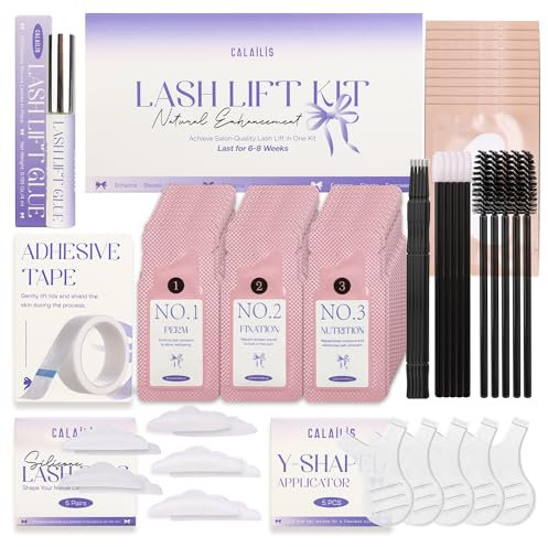 CALAILIS Wimpernlifting Set, 2025 Aktualisierte Lash Lifting Set, Semi-Permanente Wimpern Curling Wimpern Perm Kit Geeignet für Salon und DIY zu Hause Verwenden Wimpern Perm Kit für Anfänger