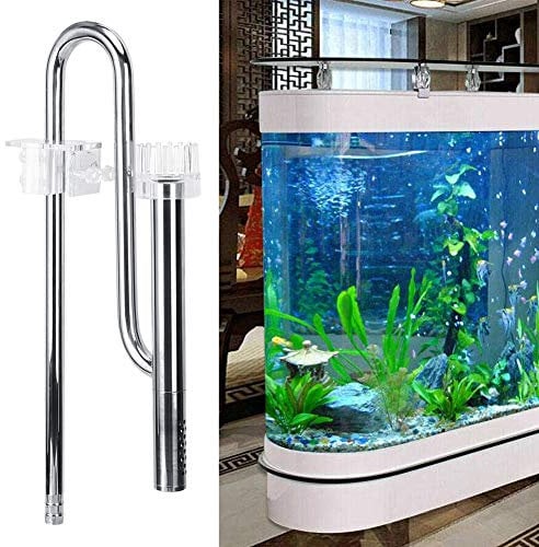 Edelstahl -Lilie -Rohr Set Aquarium Zuflussabflussrohr Rohr Skimmer Filtersystem 304 Edelstahl, Verstellbare Rate Einfache Installation mit Oberflächen Skimmerfunktion Entfernt Schaum (Neuer 16 -mm
