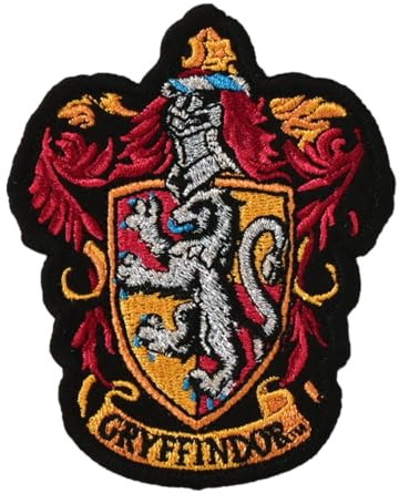 Harry Potter Bügelbilder für Kleidung, ideal für Jeans, Jacken und T-Shirts, zum Aufbügeln für Kinder und Erwachsene (Gryffindor)