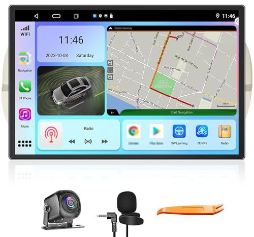 Car CarPlay Android Auto Navigation Stereoanlage GPS Radio Rückfahrkamera Display 13.1 QLED Touchscreen Haupteinheit Tablet Pad Media Player für FIAT 500 2007-2015 Octa Core 8G+256G