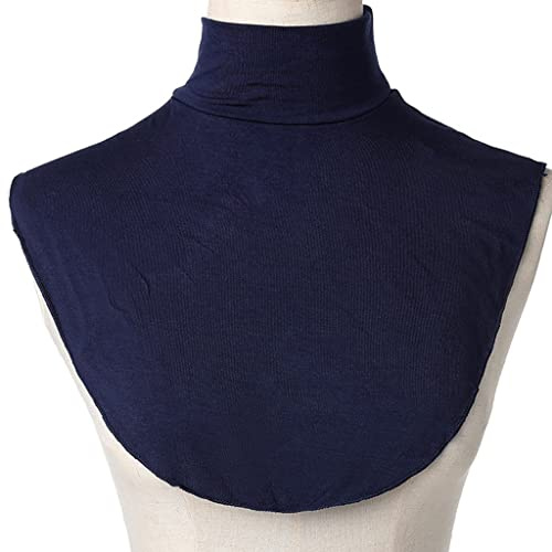 Aurgiarme Damen Modal Rollkragen Fake Collar Hijab Extensions Einfarbig Mock Neck Cover Half Top Abnehmbarer Hijab Halswärmer Kragen für Frauen