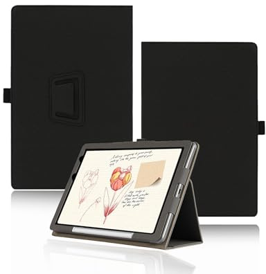 Hülle für XPPen Magic Note Pad Tablet 10.95 Zoll, yystao PU-Leder Schutzhülle, Haut-texturiertes vollumhüllendes Design, Schwarz