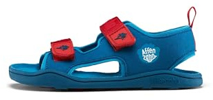 Affenzahn Sandale Vegan Airy mit Klettverschluss rutschfest Flexibel Luftig Leicht für den Sommer, Größe 21-32 Hai - Blau, 33