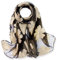 YFZYT Organza-Schal für Damen mit Feder Stickerei Muster/Elegantes Accessoire für Frauen/Organza-Schal/Halstuch/Schulter-Tuch/Schal Chiffon Stola Scarves - Beide Blume