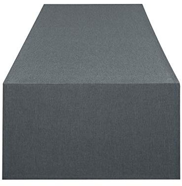 Tischdeckenshop24 Tischläufer VIENNA anthrazit Premium, schmutzabweisend, ganzjährig, rechteckig 40x140 cm