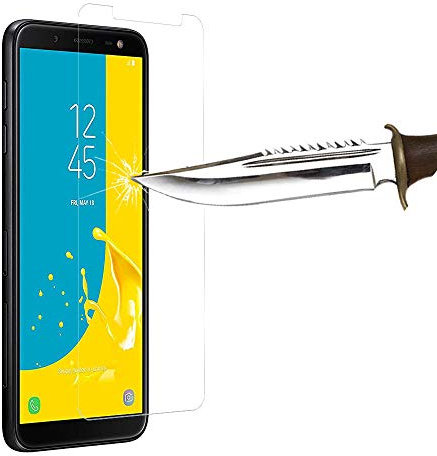 COPHONE® Verre trempé Compatible avec Le Samsung Galaxy J6 2018, Film de Protection écran Premium Anti Chocs et Casse, Anti Empreintes, Bords arrondis,dureté Max 9H Tempered Glass 2,5d