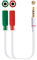 CABLE AUDIO NANO CABLE JACK 3.5/M 4 PIN-2XJACK 3.5/H 3 PIN 20 CM BLANCO