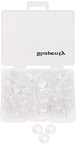 Shapenty cúpula de vidrio redondo transparente, pequeña piedra preciosa de imitación de espalda plana, para collar, pulsera, aretes, anillos, llavero, manualidades, joyería, 100 unidades 8mm