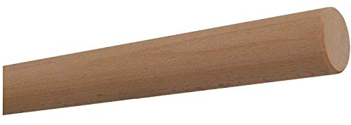 TIBU Buche unbehandelt Holz Handlauf Geländer 30-500 cm Wandhandlauf Wand Treppe ohne Halter, Länge: 1500 mm / 150 cm / 1,5 m Enden: gefast