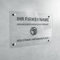 Troglass-Türschild - Bedruckte Platte zum Anpassen - Anpassbare Abmessungen - 13 Farben (Transparent)