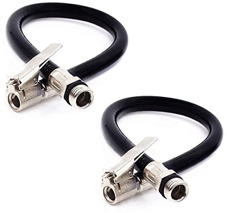 Jiuxuerim Tire Inflator Hose Car Tire Hoses Inflator Rubber Air Hose Tyre Pressure Gauge Hose for Car Motorcycle Bicycle Tyre Pressure Gauge