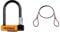 Kryptonite Evolution Mini-5 Fahrradschloss, Orange, 8 x 14 cm & Schlaufenkabel Krypto Flex 76 cm, ⌀5mm